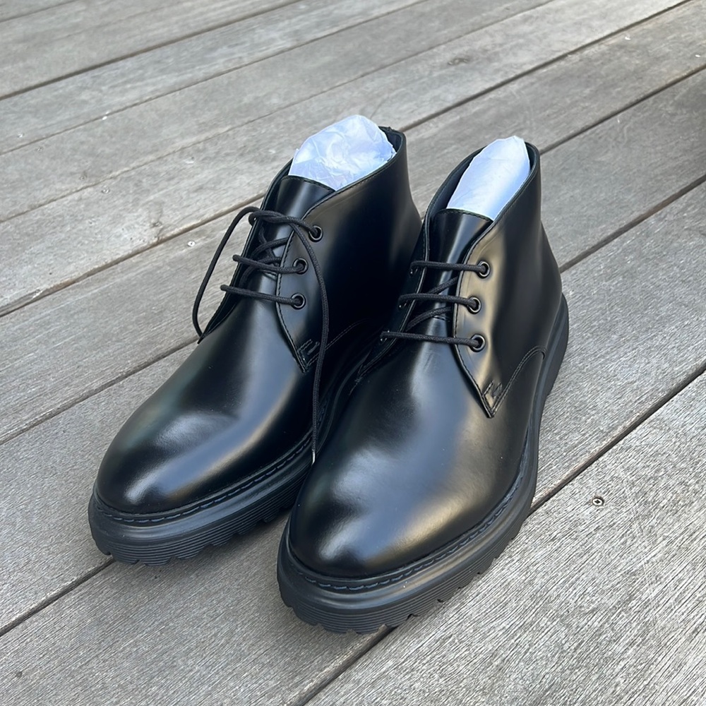 Moral Code Men’s Black Leather Shoes/Boots